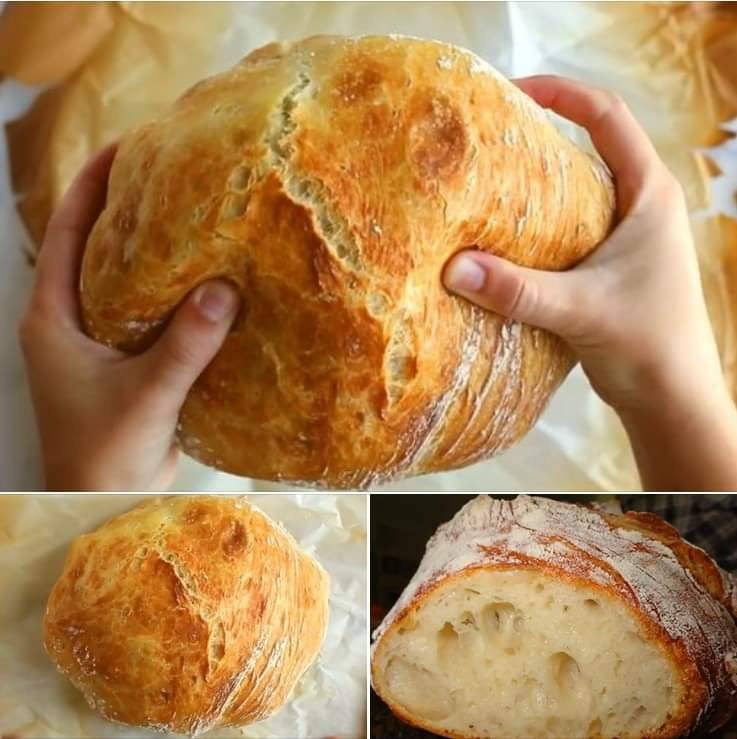 Przepis na chleb: Super pyszny i łatwy! Chrupiący na zewnątrz, miękki w środku