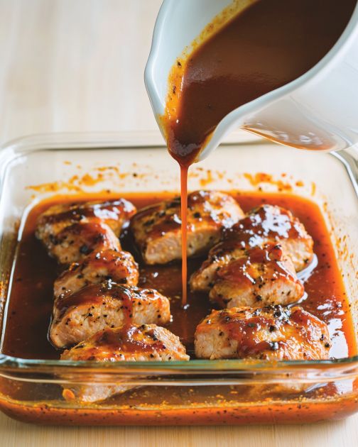 Mama marynowała kotlety wieprzowe w najpyszniejszym sosie. Musisz spróbować.