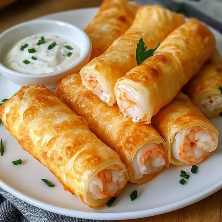 Chrupiące krewetki i cygara czosnkowe