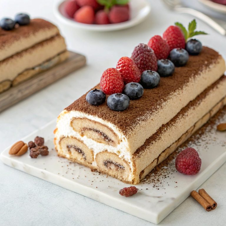 Ciasto rolowane w stylu tiramisu