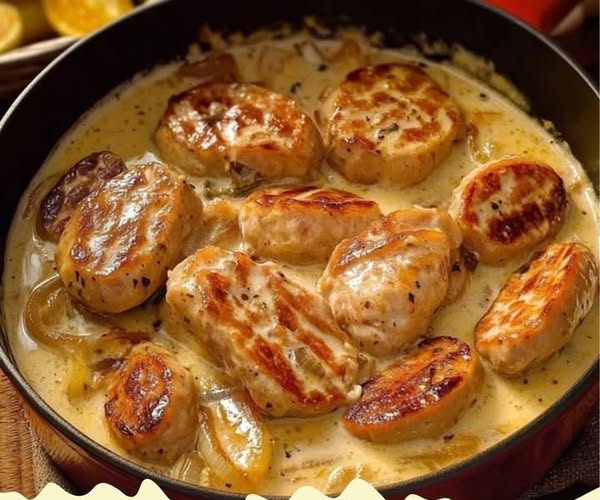 Andouillettes z sokiem winogronowym