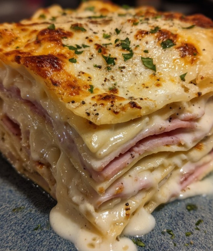 Lasagne z szynką i serem