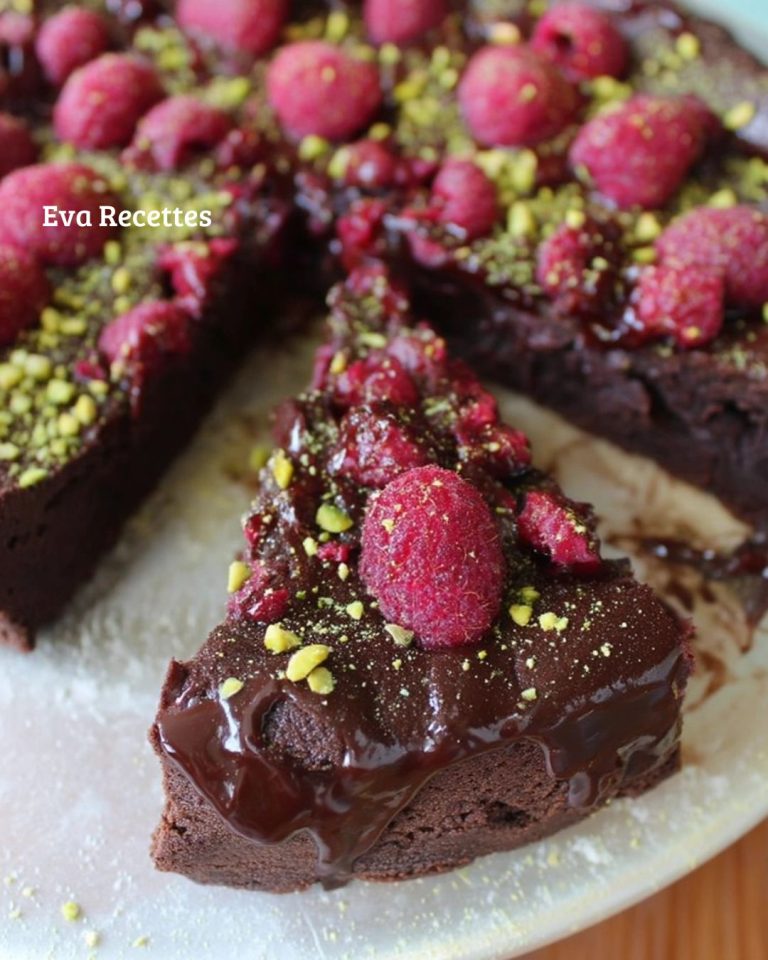 Fondant czekoladowo-malinowo-pistacjowy (bezglutenowy)