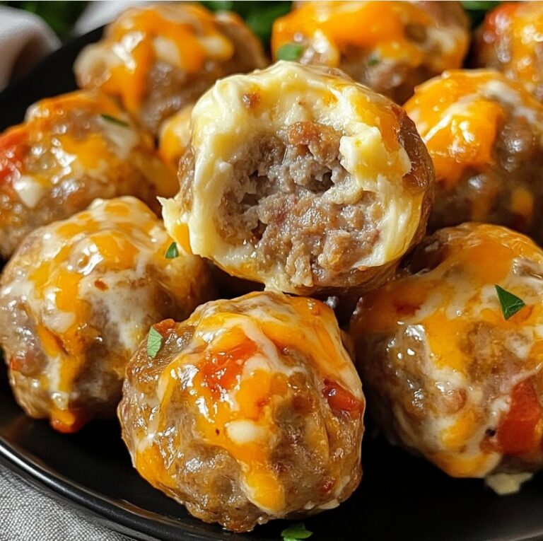 Pikantne klopsiki z serem śmietankowym i kiełbasą z Rotel Woow