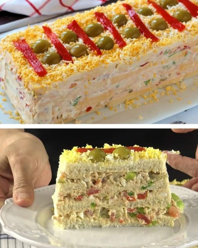 Przepis: Zimny ​​tort z tuńczykiem i chlebem kanapkowym