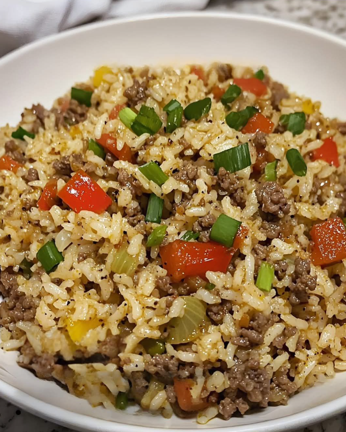 Przepis na brudny ryż z mieloną wołowiną