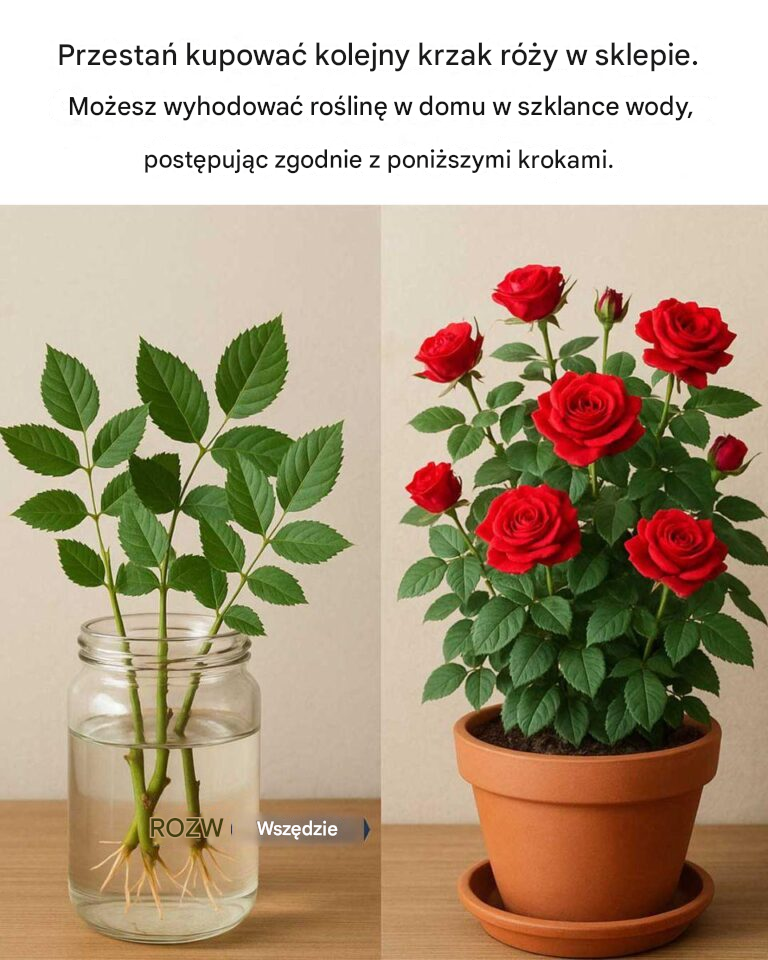 Przestań kupować krzak róży w sklepie. Wyhoduj go w domu w szklance wody, wykonując następujące kroki.