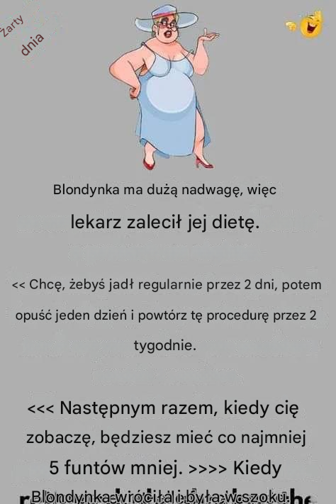 Blondynka ma ogromną nadwagę