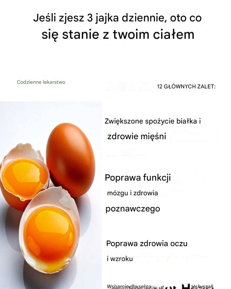 Jeśli zjesz 3 jajka dziennie, oto co się stanie z twoim ciałem