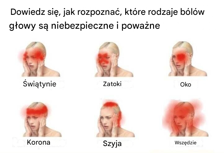 Dowiedz się, jak rozpoznać, które rodzaje bólów głowy są niebezpieczne i poważne