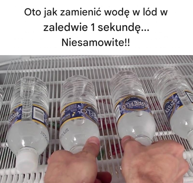 Oto jak zamienić wodę w lód w zaledwie 1 sekundę… Niesamowite!!