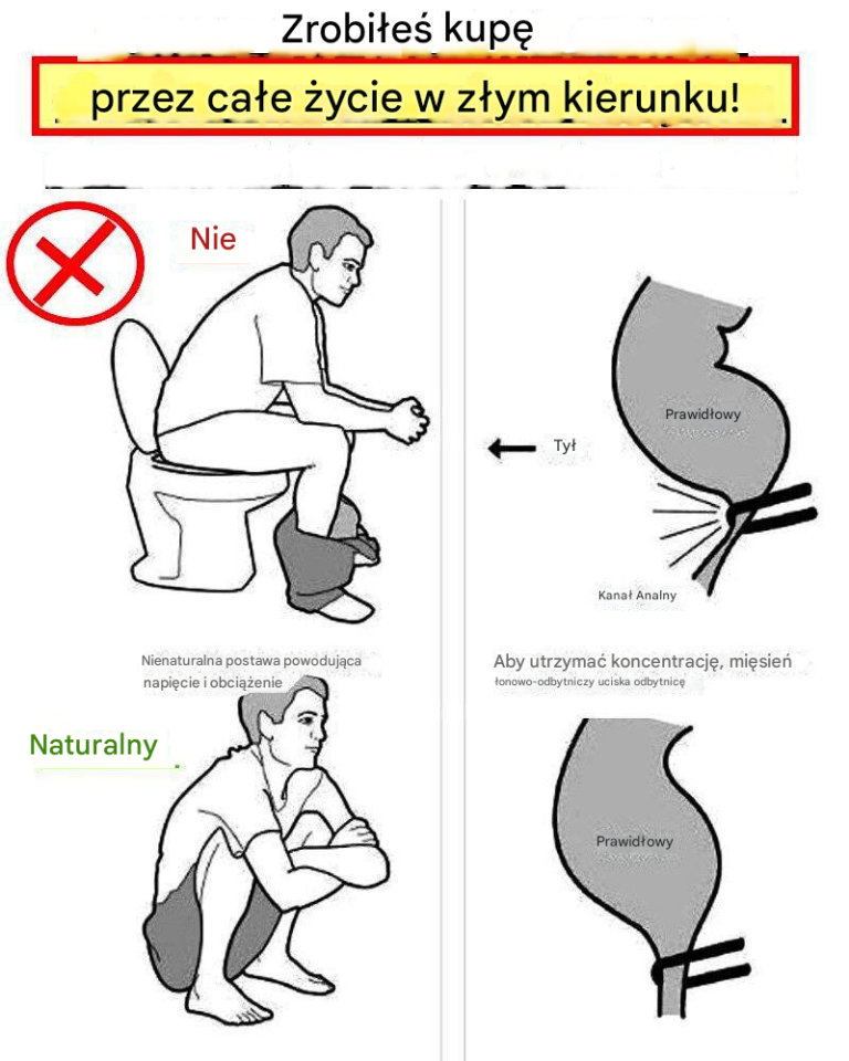Przez całe życie robiłeś kupę w niewłaściwy sposób!
