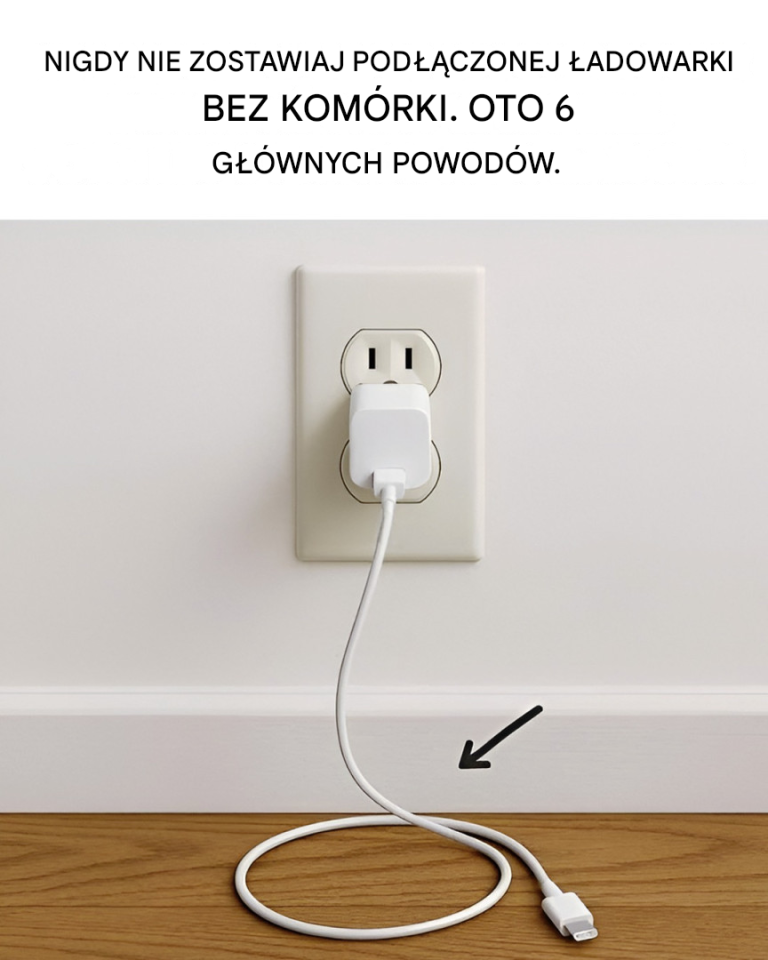 Dlaczego nigdy nie należy pozostawiać ładowarki podłączonej do telefonu bez telefonu komórkowego
