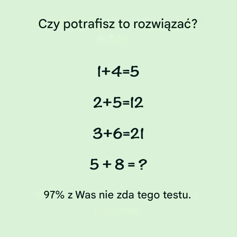 Czy potrafisz rozwiązać ten test matematyczny?