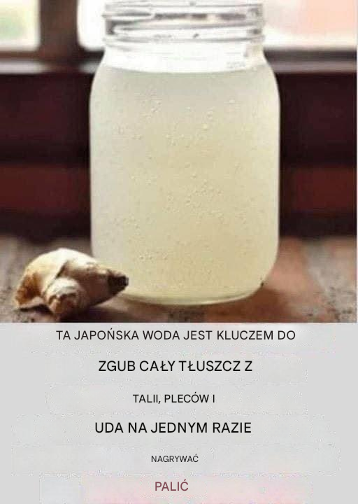 Woda imbirowa: najzdrowszy napój spalający tłuszcz z brzucha, szyi, ramion, pleców i ud!
