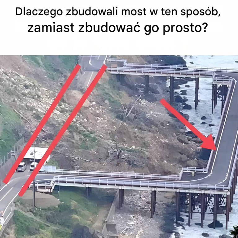 Dlaczego zbudowali most w ten sposób, zamiast zbudować go prosto?