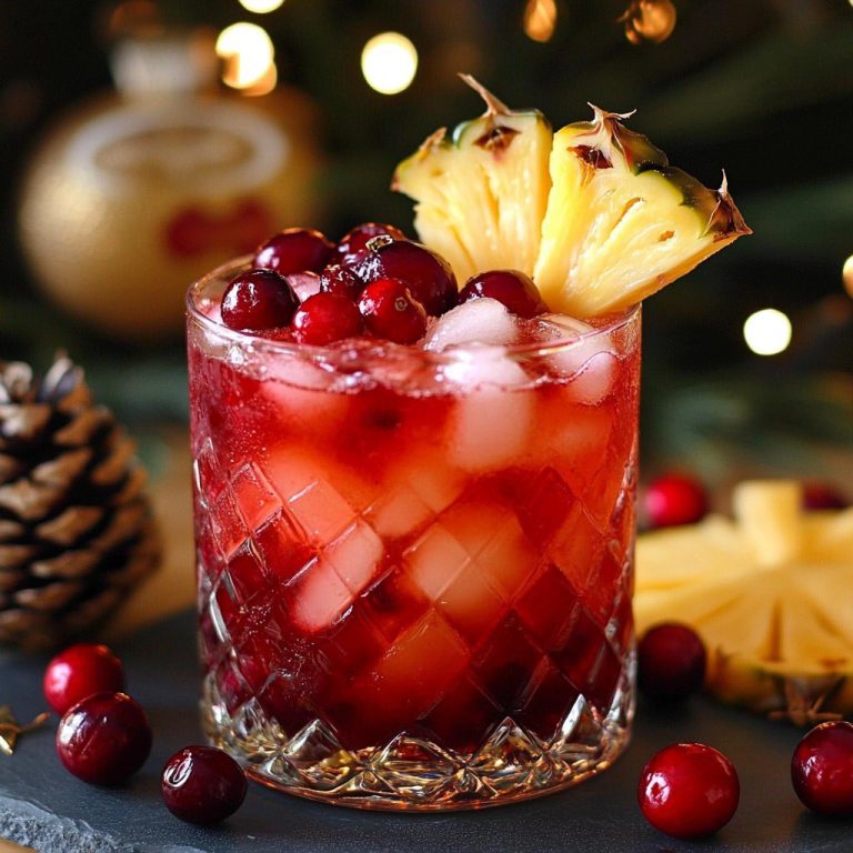 Świąteczny HIT, Który Odświeży Twoje Podniebienie! Tropikalny Koktajl Ananasowo-Żurawinowy z Nutą Cytrusów – Prosty Przepis na Magię Świąt w Szklance!