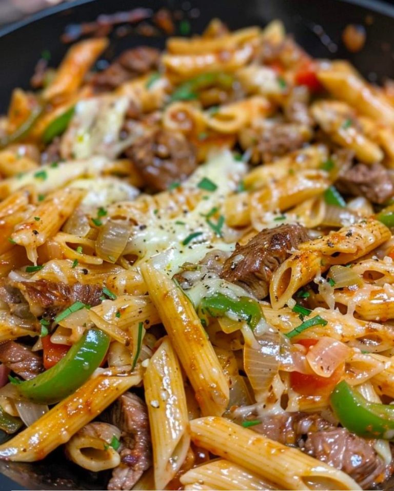 Rewolucja w Twojej Kuchni! Ten Makaron Philly Cheesesteak To Obłędny Smak i Szybki Obiad, Który Zachwyci Każdą Rodzinę – Nigdy Więcej Nudy na Talerzu!
