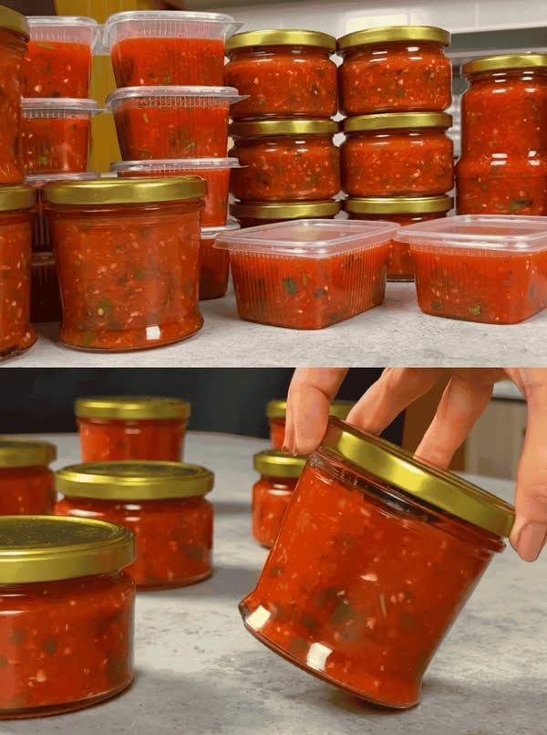 Uniwersalny sos pomidorowy do zimowego makaronu: gotuję go często, bo szybko go pochłaniają. Ten sos jest bardzo smaczny i aromatyczny!