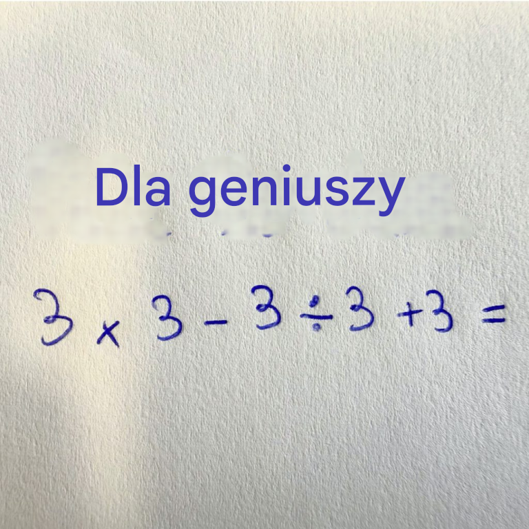 Matematyka : Czy możesz rozwiązać 3-3 + 3-3 - 3?