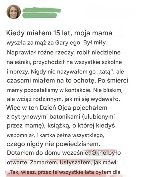 Poszłam podziękować ojczymowi w Dzień Ojca, ale to, co zrobił, sprawiło, że wyszłam ze łzami w oczach