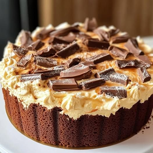 Chrupiące ciasto z tartymi gruszkami, spekulatami i czekoladą