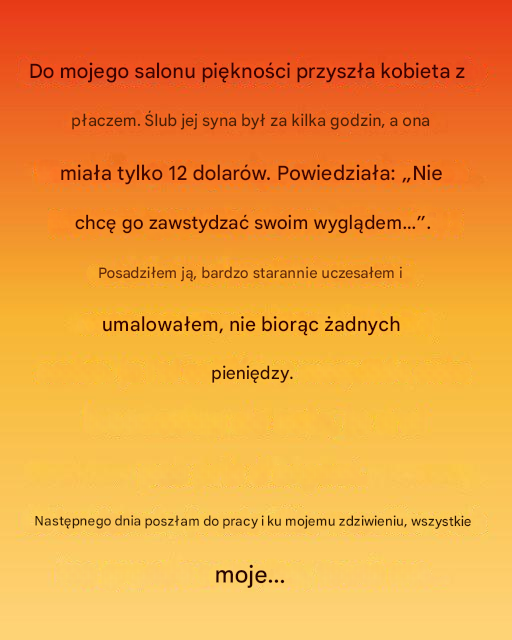 Ślub, kobieta i niespodziewany prezent